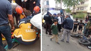 Bingöl'de ticari taksi bisiklete çarptı: 2 yaralı