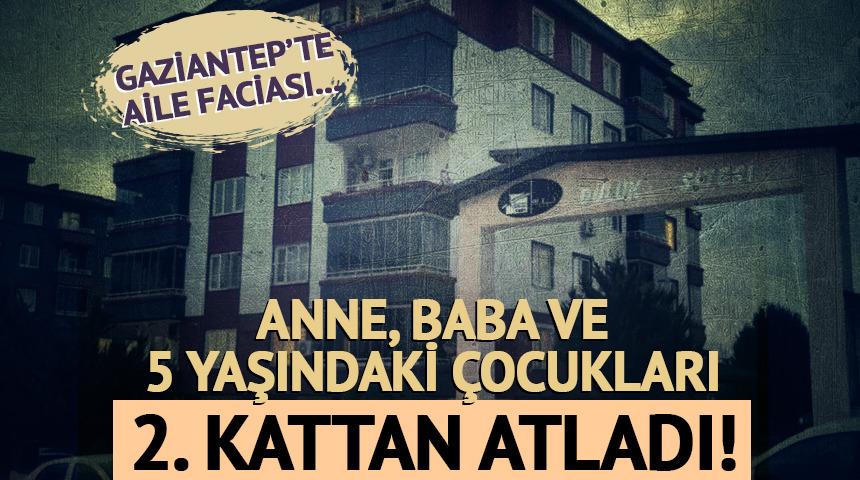 Anne, baba ve 5 yaşındaki &ccedil;ocukları 2. kattan atladı