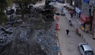 Ey&uuml;psultan Bulvarı&rsquo;nda altyapı &ccedil;alışmaları sırasında kısmi g&ouml;&ccedil;&uuml;k