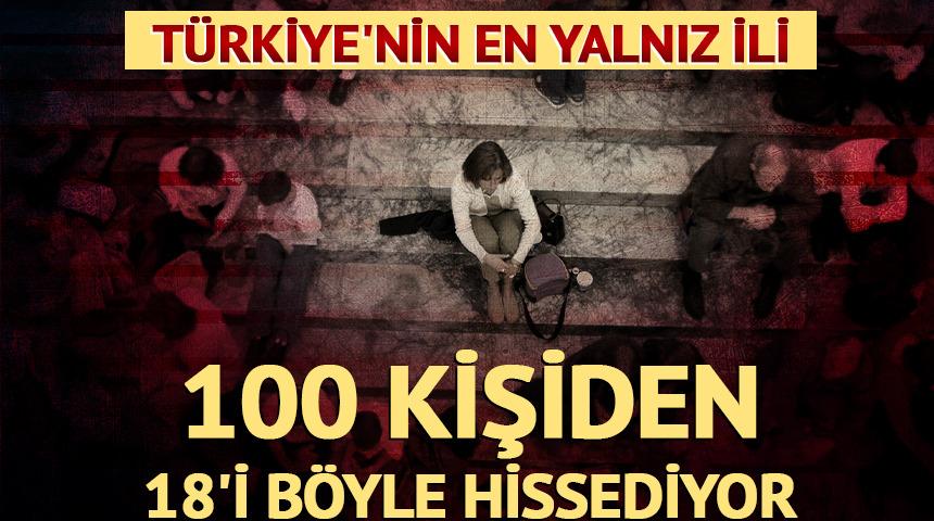 T&uuml;rkiye'nin en yalnız ili: 100 kişiden 18'i b&ouml;yle hissediyor