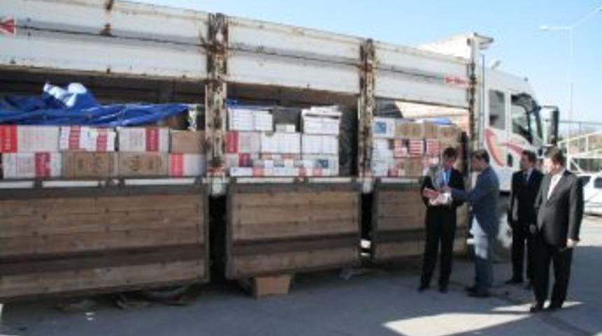 Erzincan'da 60 bin paket ka&ccedil;ak sigara ele ge&ccedil;irildi