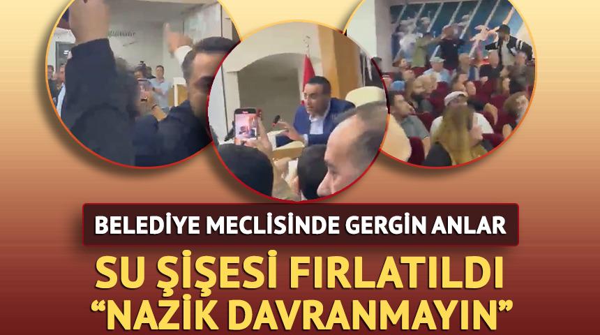 &Ccedil;iğli Belediye Meclisinde gerginlik! Su şişesi fırlatıldı: "Nazik davranmayın"