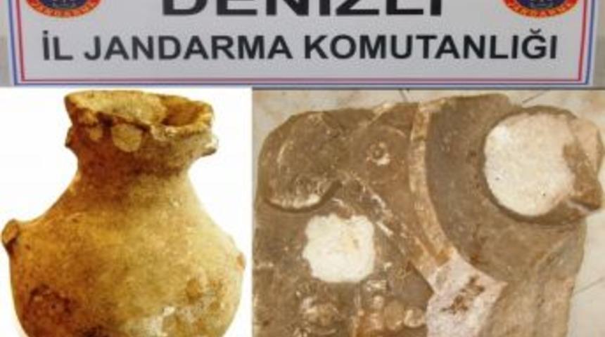 Denizli&rsquo;de tarihi eser operasyonu