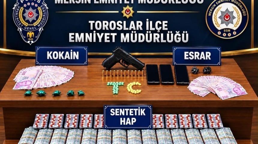 Mersin&rsquo;de uyuşturucu operasyonu! 4 tutuklama