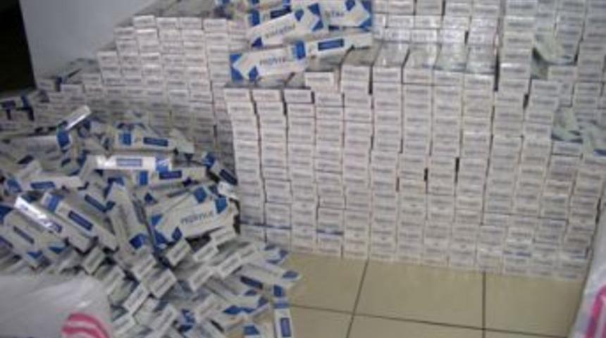 7 Bin 450 paket ka&ccedil;ak sigara ele ge&ccedil;irildi