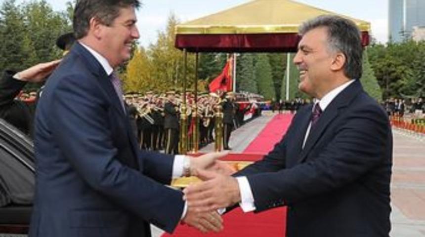 Arnavutluk Cumhurbaşkanı Topi'yi &Ccedil;ankaya K&ouml;şk&uuml;'nde