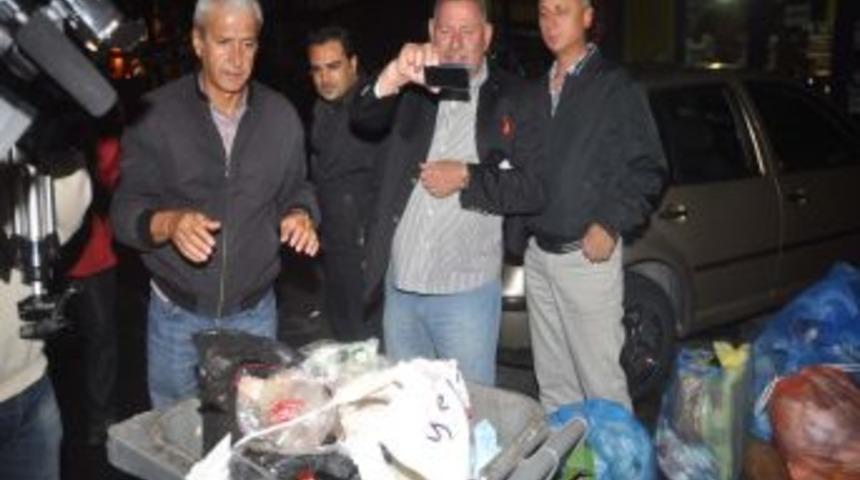 Ş&uuml;pheli poşet, bomba imha robotu ile patlatıldı