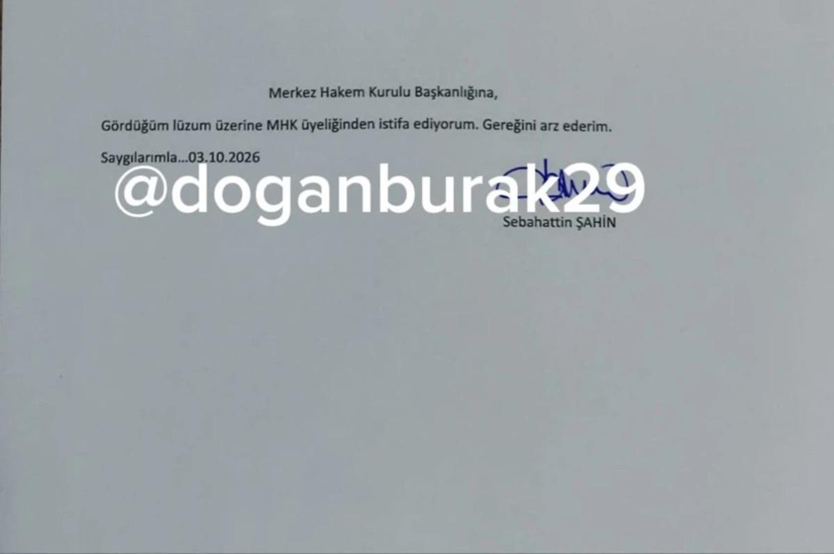 MHK üyesi Sebahattin Şahin istifa etti! 2