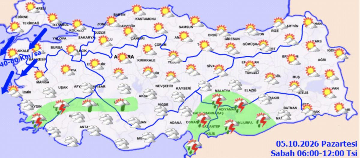 Meteoroloji peş peşe uyardı: Bu b&ouml;lgelerde yaşayanlar dikkat! Sağanak ve fırtına alarmı 4