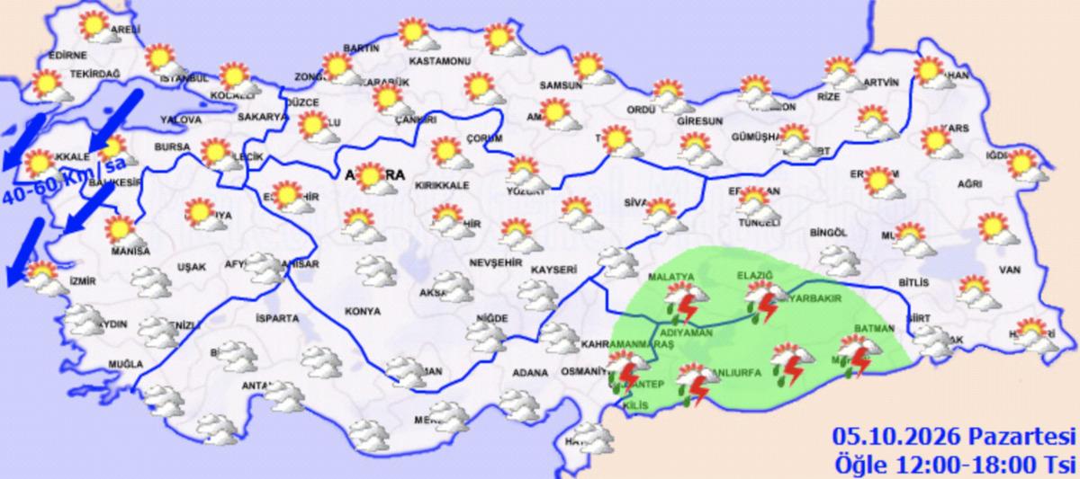 Meteoroloji peş peşe uyardı: Bu b&ouml;lgelerde yaşayanlar dikkat! Sağanak ve fırtına alarmı 5
