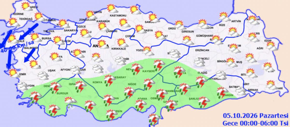 Meteoroloji peş peşe uyardı: Bu b&ouml;lgelerde yaşayanlar dikkat! Sağanak ve fırtına alarmı 7
