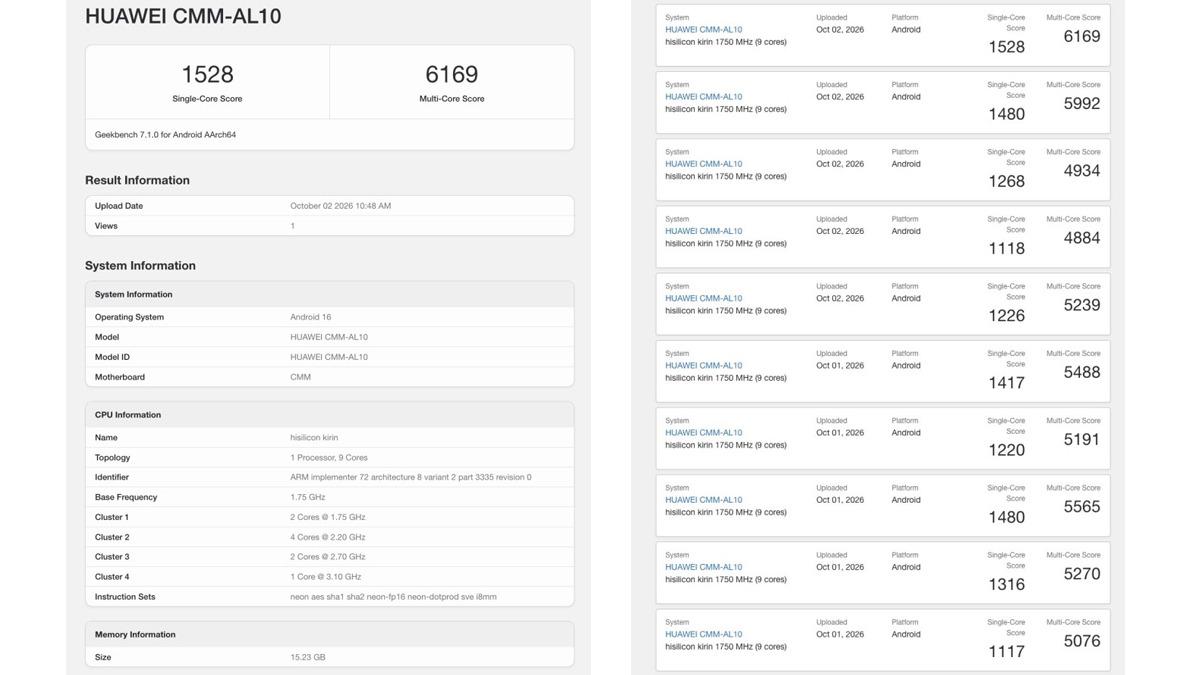Huawei Mate 90 Pro Max Geekbench&rsquo;te g&ouml;r&uuml;nd&uuml;: İşte performansı 2