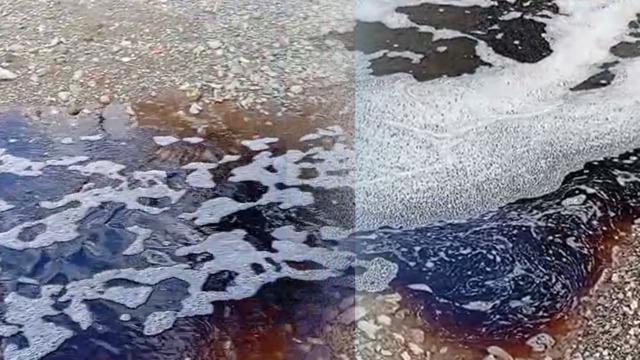 Yalova'da korkutan görüntü: Denizin rengi kırmızıya döndü