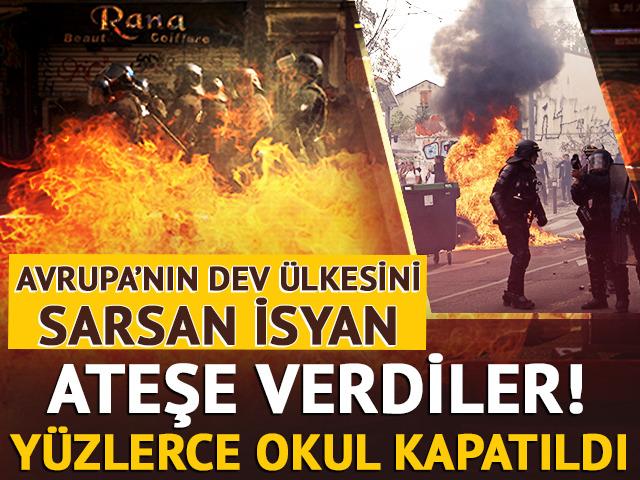 Avrupa'nın dev &uuml;lkesini sarsan isyan! Y&uuml;zlerce okulda eğitime ara