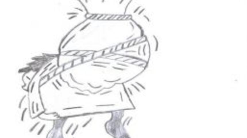 &Ccedil;izdiği karikat&uuml;rlerini marketinde sergiliyor