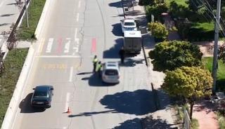 Trafikte "koltuk değiştirme" oyunu drona takıldı: 240 bin lira ceza