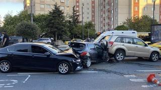 Beşiktaş'ta zincirleme kaza: 2 yaralı