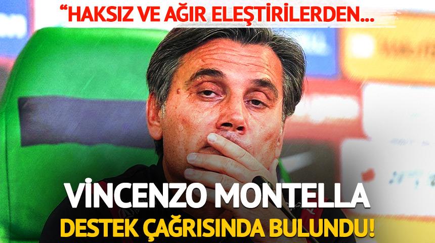 Vincenzo Montella destek &ccedil;ağrısında bulundu! "Ağır ve haksız eleştiriler..."