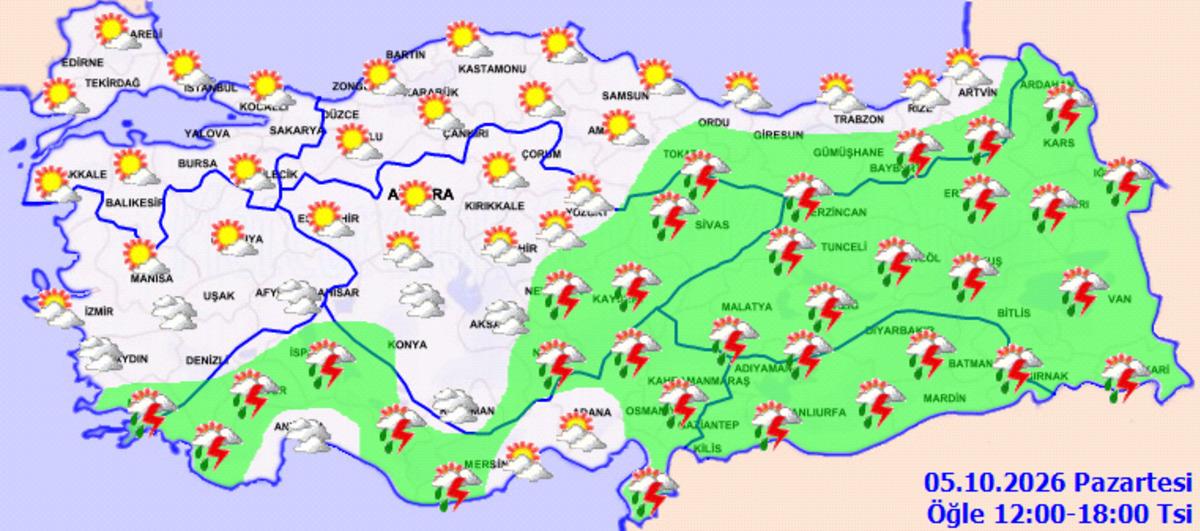 Meteoroloji alarm verdi! Kuvvetli yağış geliyor, bu 5 ilde yaşayanlar dikkat 1