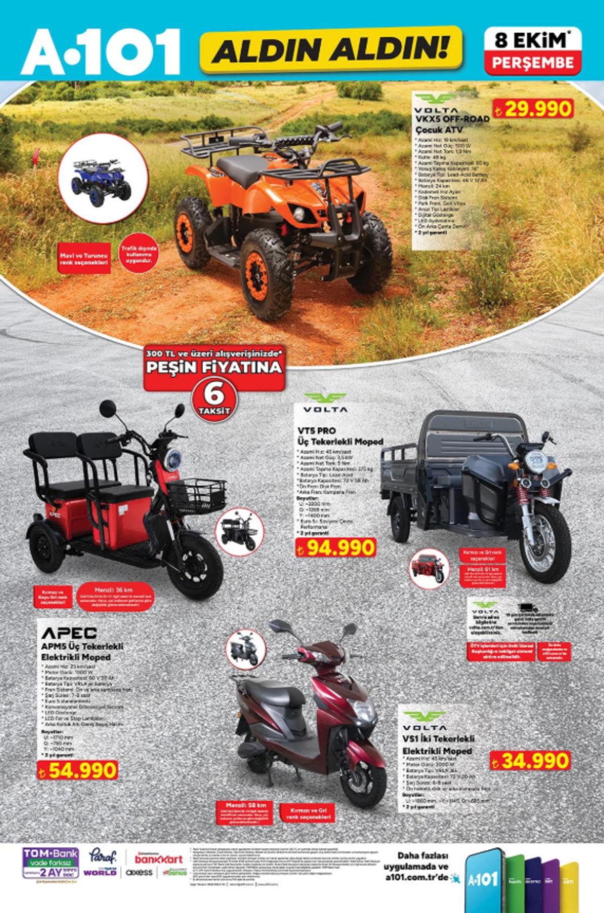 A101 e elektrikli moped geliyor! 8 Ekim 2026 A101 Kataloğu 8