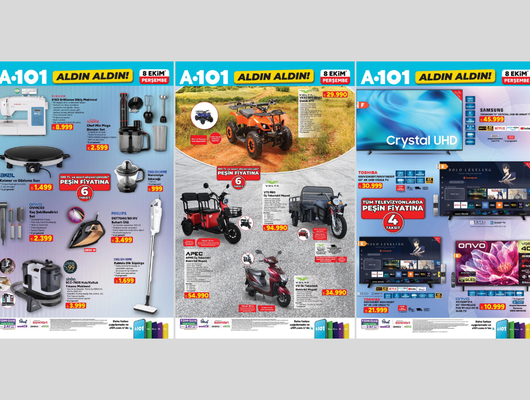 A101'e elektrikli moped geliyor! 8 Ekim 2026 A101 Kataloğu
