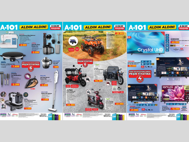 A101'e elektrikli moped geliyor! 8 Ekim 2026 A101 Kataloğu