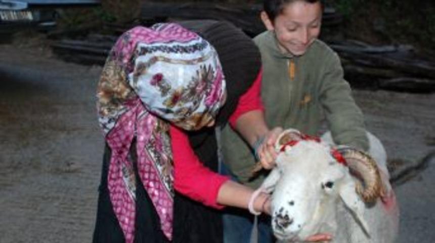 Kaymakamlık, yetim ve &ouml;ks&uuml;zlerin y&uuml;z&uuml;n&uuml;, kırmızı kurdelalı ko&ccedil;larla g&uuml;ld&uuml;