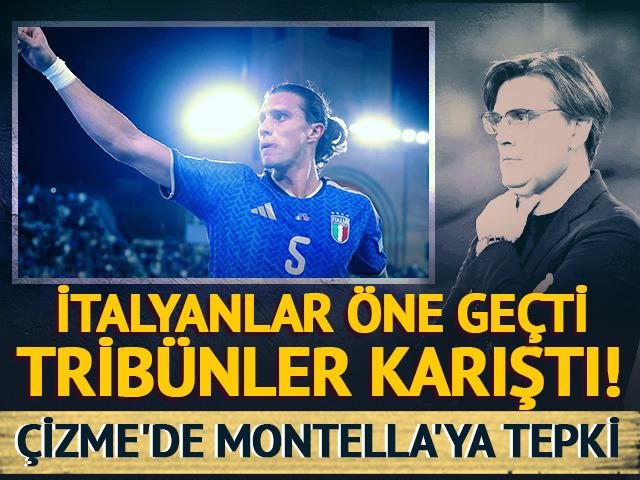 İtalya gol&uuml; attı, trib&uuml;nler karıştı! &Ccedil;izme'de Montella'ya tepki
