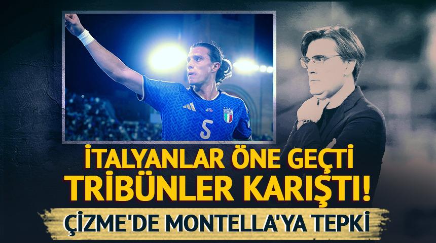 İtalya gol&uuml; attı, trib&uuml;nler karıştı! &Ccedil;izme'de Montella'ya tepki