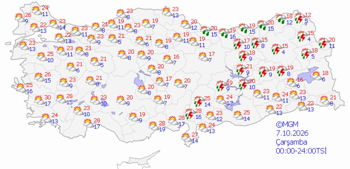 Meteoroloji den 19 kente sarı uyarı: Kuvvetli yağış ve toz taşınımı geliyor 3