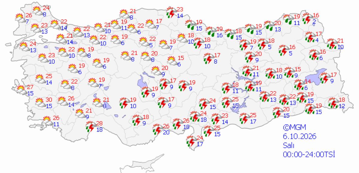 Meteoroloji den 19 kente sarı uyarı: Kuvvetli yağış ve toz taşınımı geliyor 2