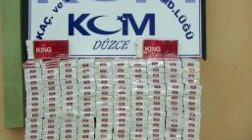 D&uuml;zce&rsquo;de 7 Bin 300 Adet Ka&ccedil;ak Sigara Yakalandı