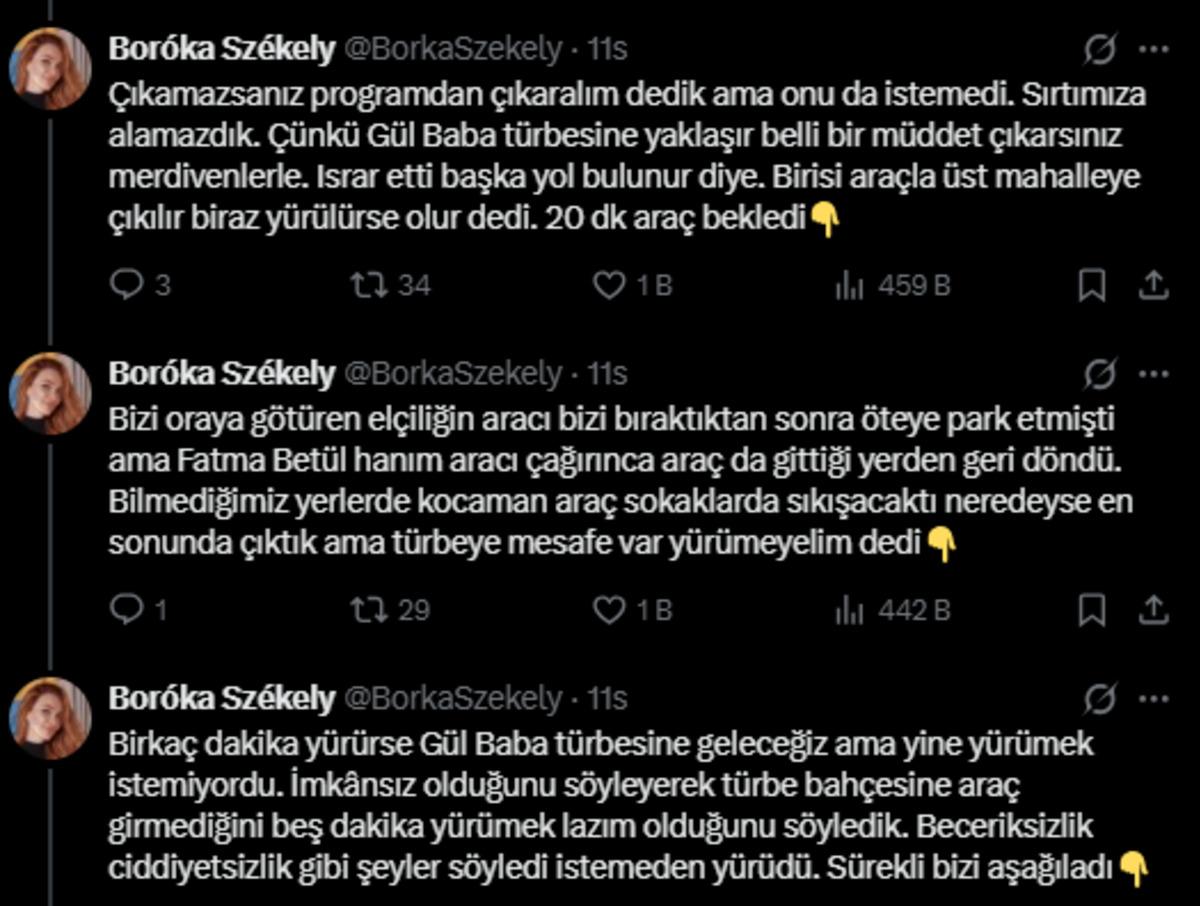 Bu kez de Fatma Betül Sayan Kaya nın Budapeşte gezisi gündemde: "Aşağıladı, iftira attı, beni bezdirdi" 7