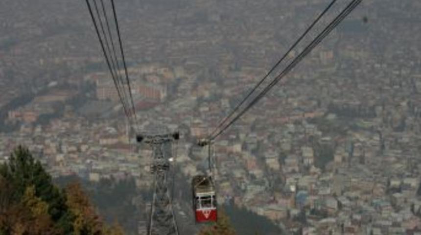 Bursa teleferikte bayram izdihamı