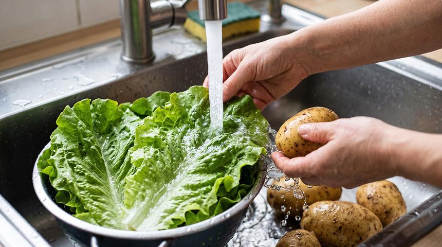 Marul ve patatesi b&ouml;yle yıkayın! Hasta edebilecek mikrop taşıyorlar