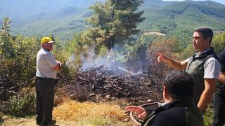 Burdur’da orman yangını ekiplerin müdahalesiyle söndürüldü