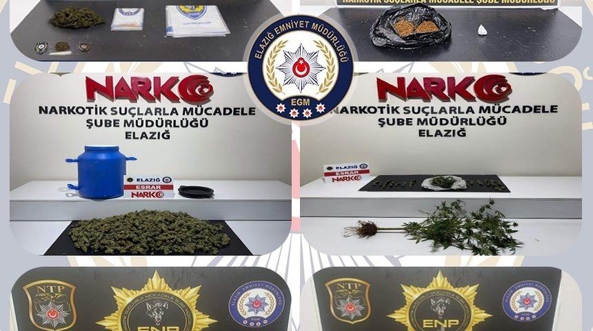 Elazığ&rsquo;da uyuşturucuyla m&uuml;cadele: 12 tutuklama