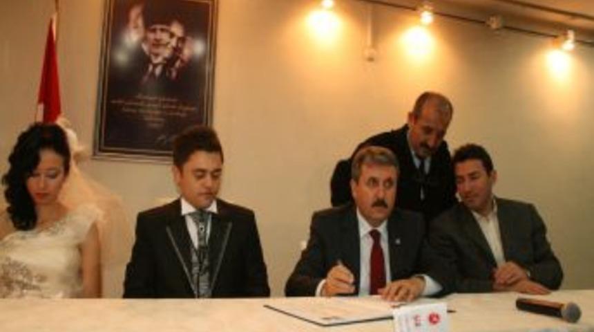 BBP Genel Başkanı Destici, nikah şahitliği yaptı