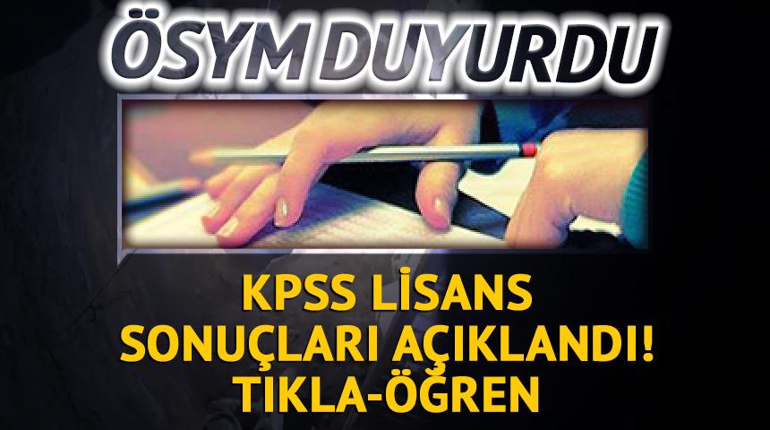 KPSS lisans sonu&ccedil;ları a&ccedil;ıklandı! Tıkla-&ouml;ğren