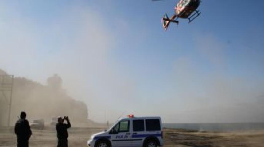 Aort damarı kırılan hasta, hava ambulansı ile Ankara'ya sevk edildi