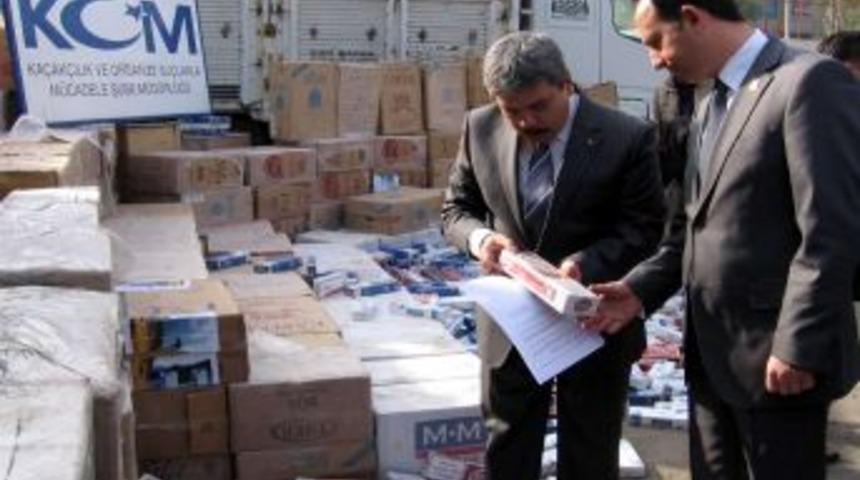 Sigara ka&ccedil;ak&ccedil;ılarına helikopterli operasyon