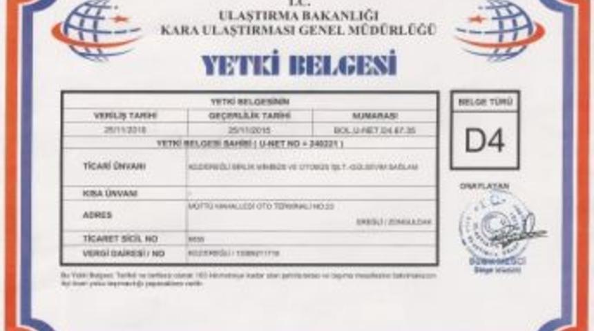 Şof&ouml;r esnafına yetki belgesi uyarısı