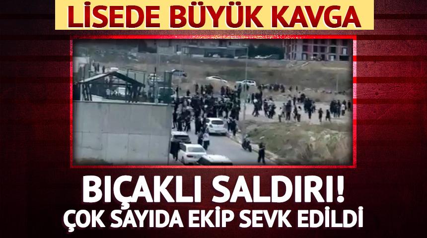 Esenyurt'da lise &ouml;ğrencileri arasında b&uuml;y&uuml;k kavga! &Ccedil;ok sayıda ekip sevk edildi