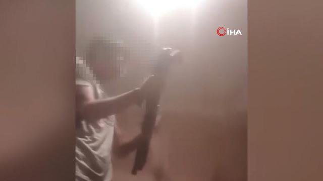 Hen&uuml;z 15 yaşında... Pompalı t&uuml;fekle video &ccedil;ekip tehditler savurdu!
