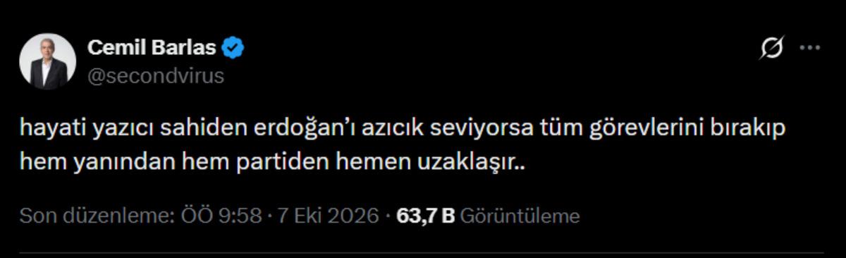 A Haber programcısı Cemil Barlas: "Erdoğan ı azıcık seviyorsan tüm görevlerini bırak uzaklaş" 1