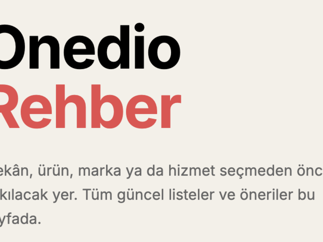 Se&ccedil;im Yapmadan &Ouml;nce Bakılacak Yer: Onedio Rehber