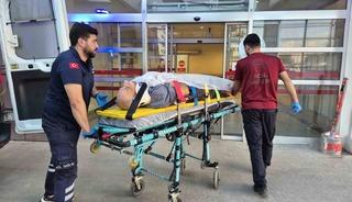 Ağa&ccedil; keserken d&uuml;şen yaşlı adam yaralandı