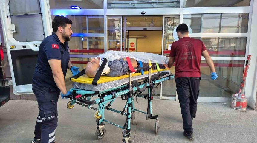 Ağa&ccedil; keserken d&uuml;şen yaşlı adam yaralandı