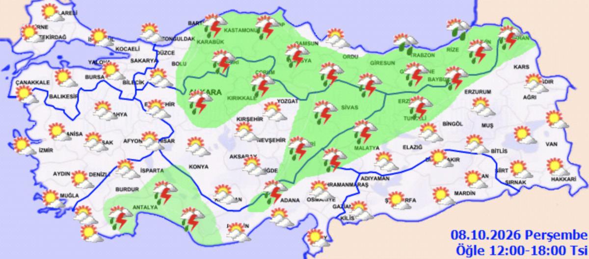 Meteoroloji bu defa başka bir uyarı verdi! Aniden bastıracak: 4 b&ouml;lgeye dikkat 2