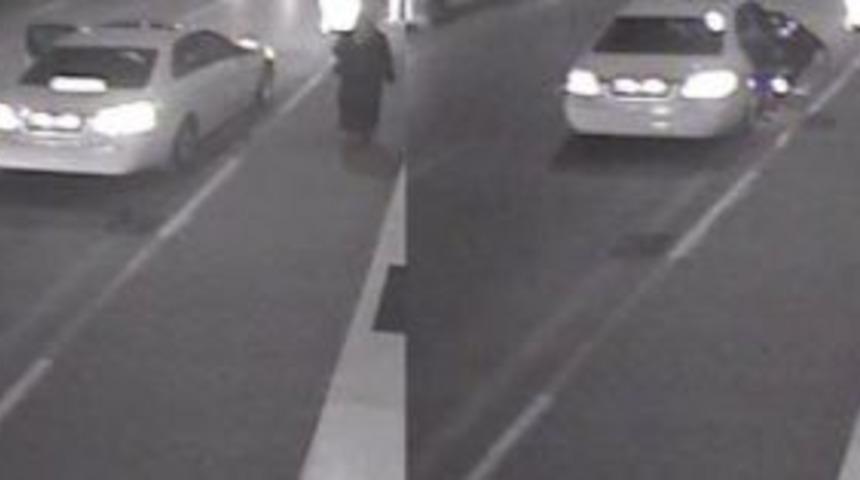 Otomobil çalan hırsız, kadını böyle sürükledi